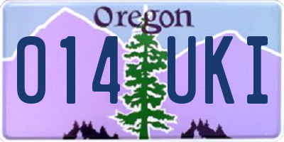 OR license plate 014UKI