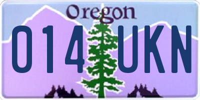 OR license plate 014UKN