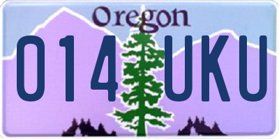 OR license plate 014UKU