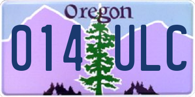 OR license plate 014ULC