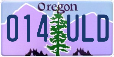 OR license plate 014ULD