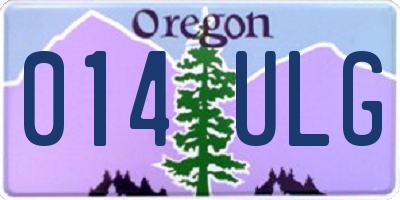OR license plate 014ULG