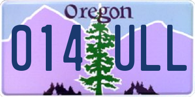 OR license plate 014ULL