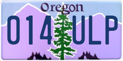 OR license plate 014ULP