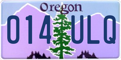 OR license plate 014ULQ