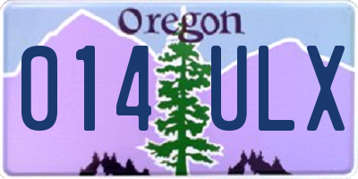 OR license plate 014ULX