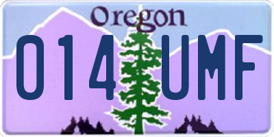 OR license plate 014UMF
