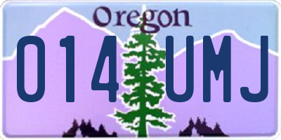 OR license plate 014UMJ