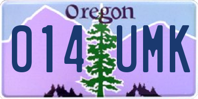 OR license plate 014UMK