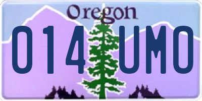 OR license plate 014UMO