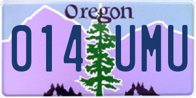 OR license plate 014UMU
