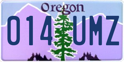 OR license plate 014UMZ
