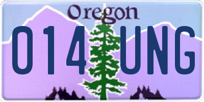 OR license plate 014UNG