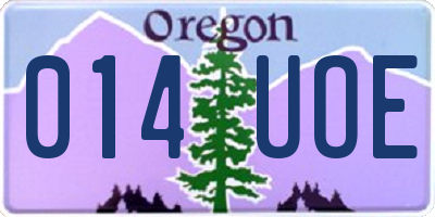 OR license plate 014UOE
