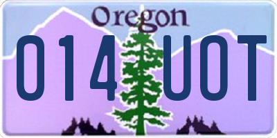 OR license plate 014UOT
