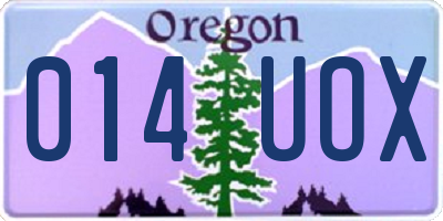OR license plate 014UOX