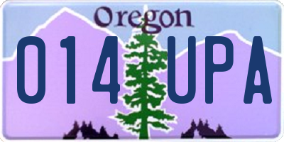 OR license plate 014UPA