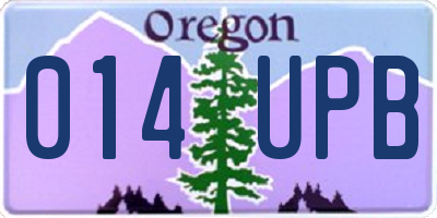 OR license plate 014UPB