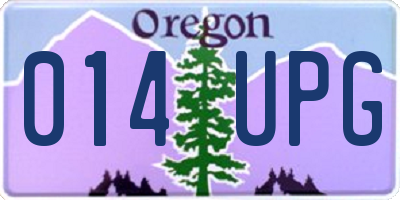 OR license plate 014UPG
