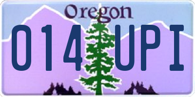 OR license plate 014UPI