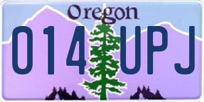 OR license plate 014UPJ