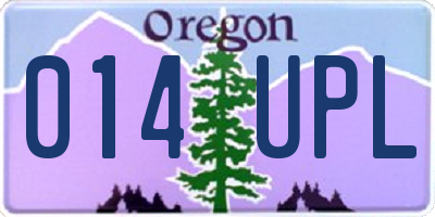 OR license plate 014UPL
