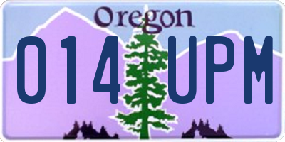 OR license plate 014UPM