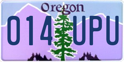 OR license plate 014UPU
