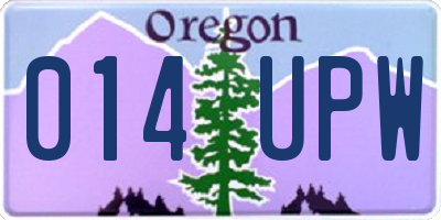 OR license plate 014UPW