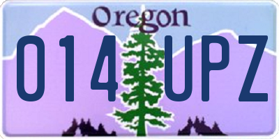 OR license plate 014UPZ