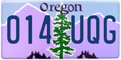 OR license plate 014UQG