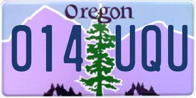 OR license plate 014UQU