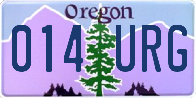 OR license plate 014URG