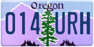 OR license plate 014URH