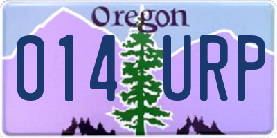 OR license plate 014URP