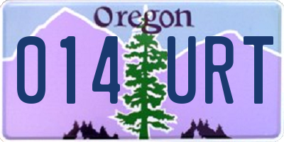 OR license plate 014URT