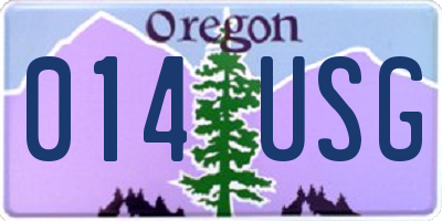 OR license plate 014USG