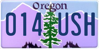 OR license plate 014USH