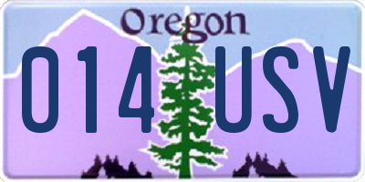 OR license plate 014USV