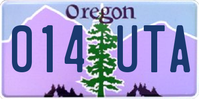 OR license plate 014UTA