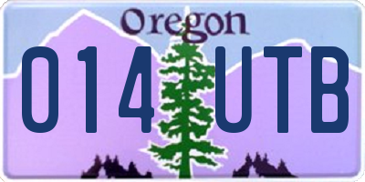 OR license plate 014UTB