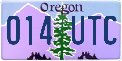 OR license plate 014UTC
