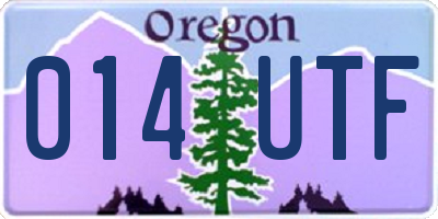 OR license plate 014UTF