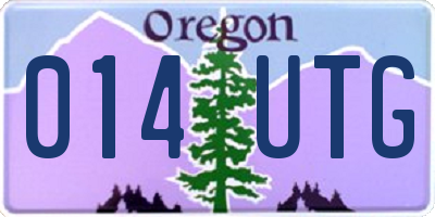OR license plate 014UTG