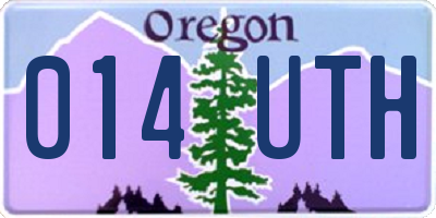 OR license plate 014UTH