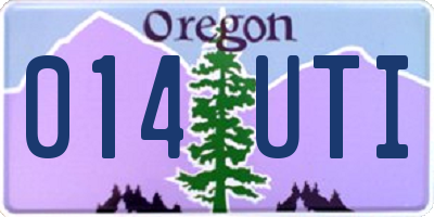OR license plate 014UTI