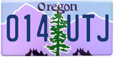 OR license plate 014UTJ
