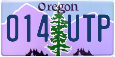 OR license plate 014UTP