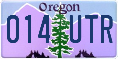OR license plate 014UTR