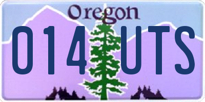 OR license plate 014UTS